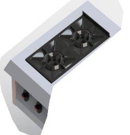 TWO BURNER LOW PRESSURE FOR COMBINED COOKER