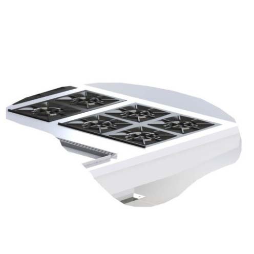 SIX BURNER LOW PRESSURE COOKER FOR COMBINED COOKER