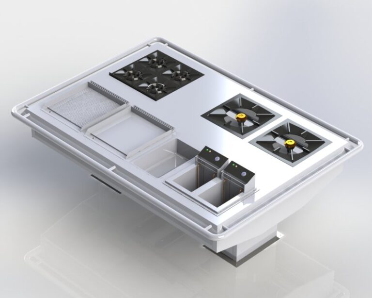 ISLAND TYPE COMBINED COOKER