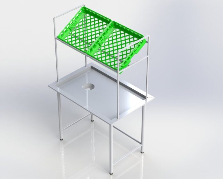 RECEIVING TABLE WITH OVERSHELF  RTO1207R
