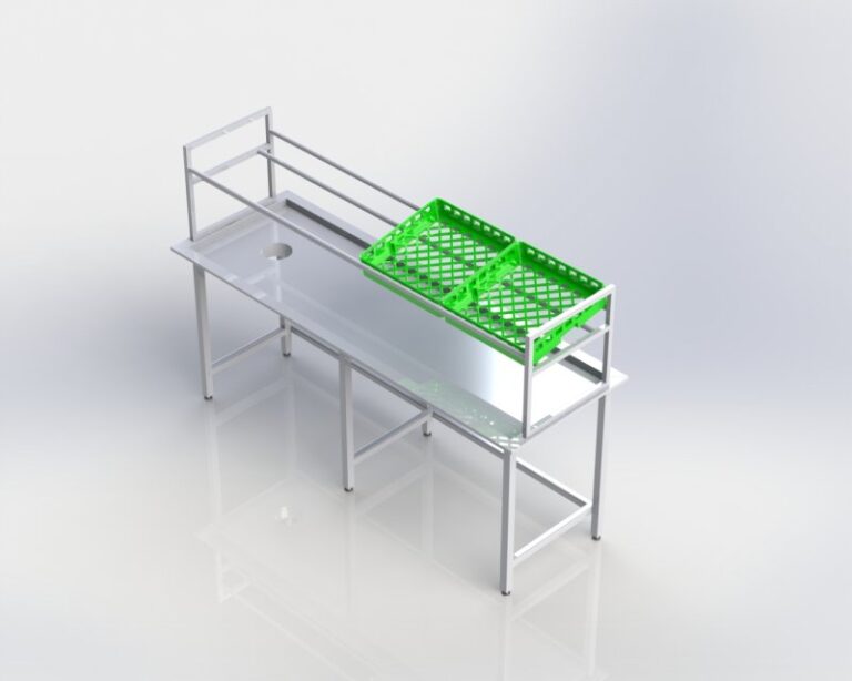 RECEIVING TABLE WITH OVERSHELF  RTO2107S